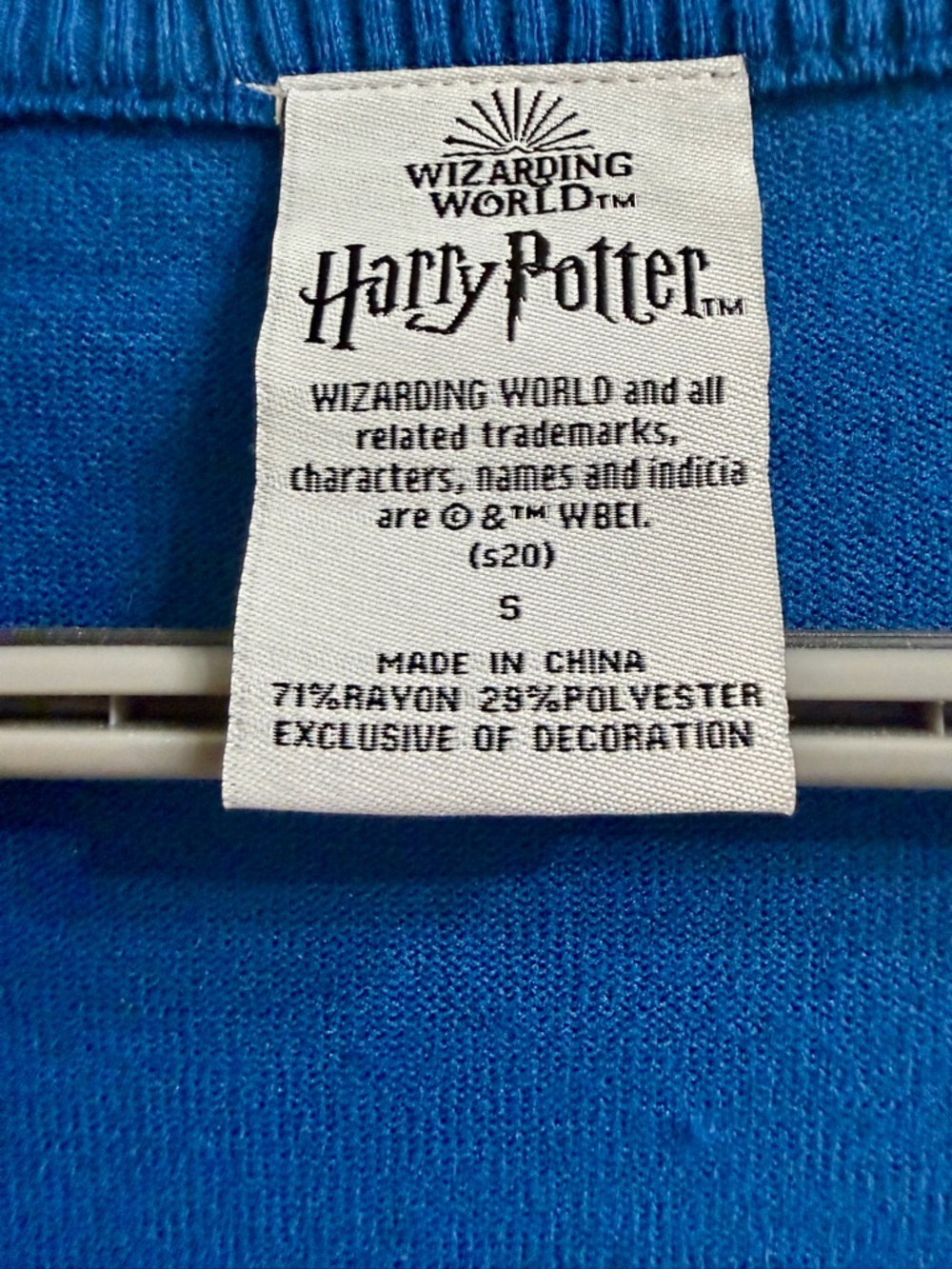 Wizarding World of Harry Potter Bright Blue Ravenclaw Cardigan sz Small - Picture 2 of 6
